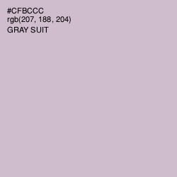 #CFBCCC - Gray Suit Color Image